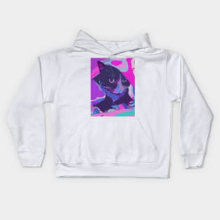 Psychedelic cat Kids Hoodie